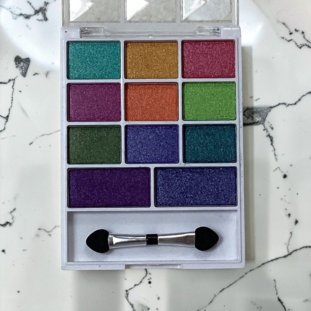 KleanColor Bright Shimmer Eyeshadow Palette 12 Shades New Y2K Glam Festival